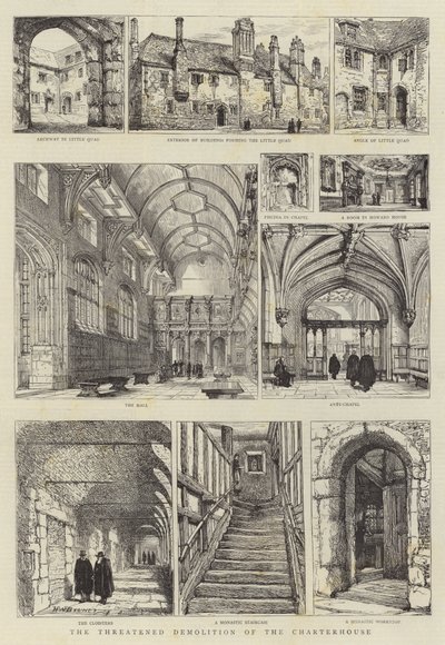 The Threatened Demolition of the Charterhouse by Henry William Brewer